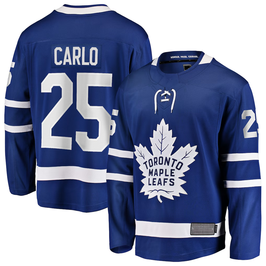 STECN T.Maple Leafs #25 Brandon Carlo Blue Home Breakaway Jerseys