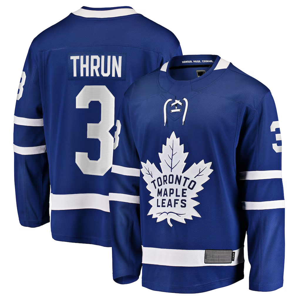 STECN T.Maple Leafs #3 Henry Thrun Blue Home Breakaway Jerseys