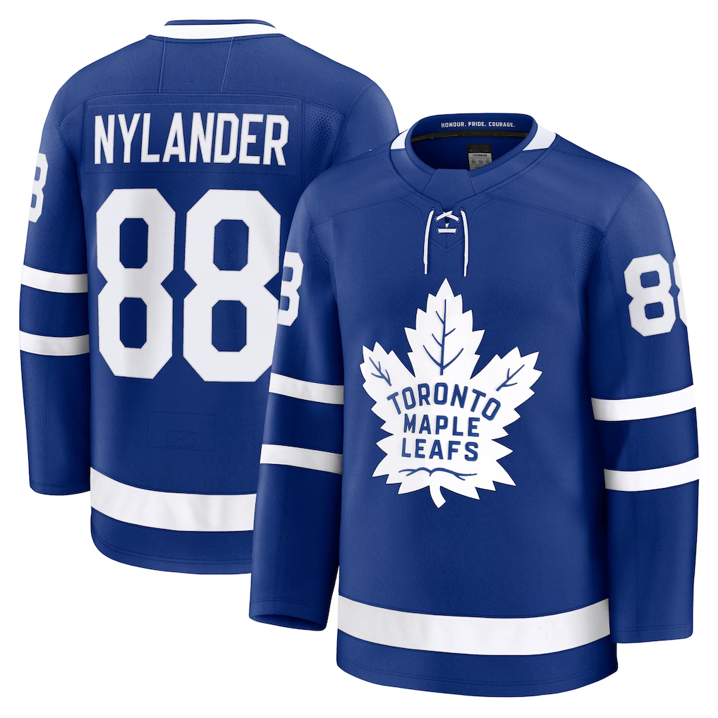 STECN T.Maple Leafs #88 William Nylander Blue Home Premium Jerseys