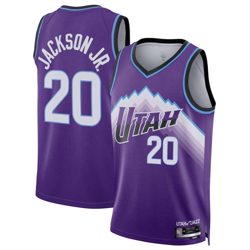 STECN U.Jazz #20 Jaren Jackson Jr. Purple Swingman Jerseys- Icon Edition