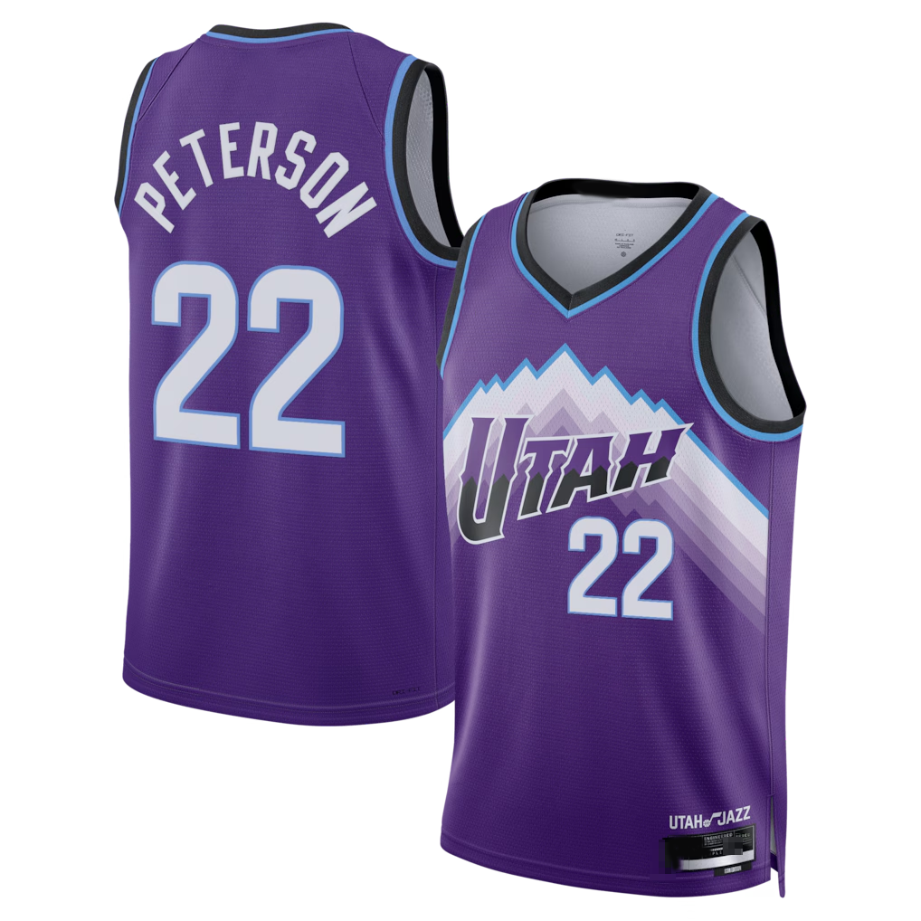 STECN U.Jazz #22 Darryn Peterson Purple 2026 Draft Swingman Jerseys - Icon Edition
