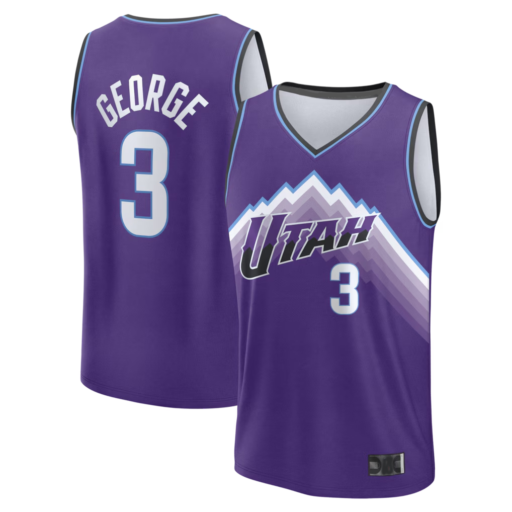 STECN U.Jazz #3 Keyonte George Fanatics Purple Fast Break Replica Jerseys - Icon Edition