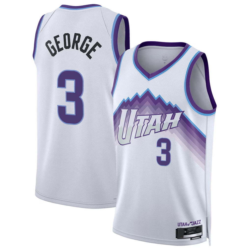 STECN U.Jazz #3 Keyonte George White Swingman Jerseys - Association Edition