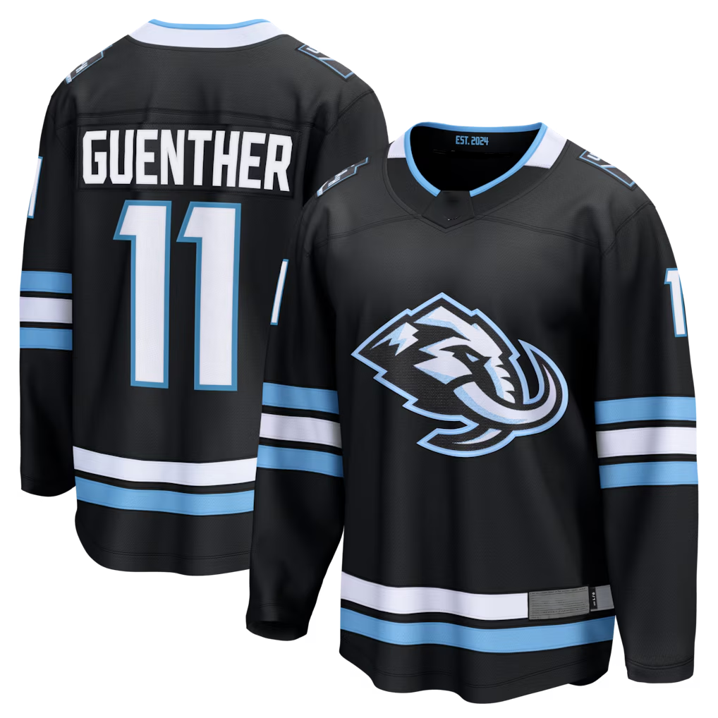 STECN U.Mammoth #11 Dylan Guenther Black Home Breakaway Player Jerseys