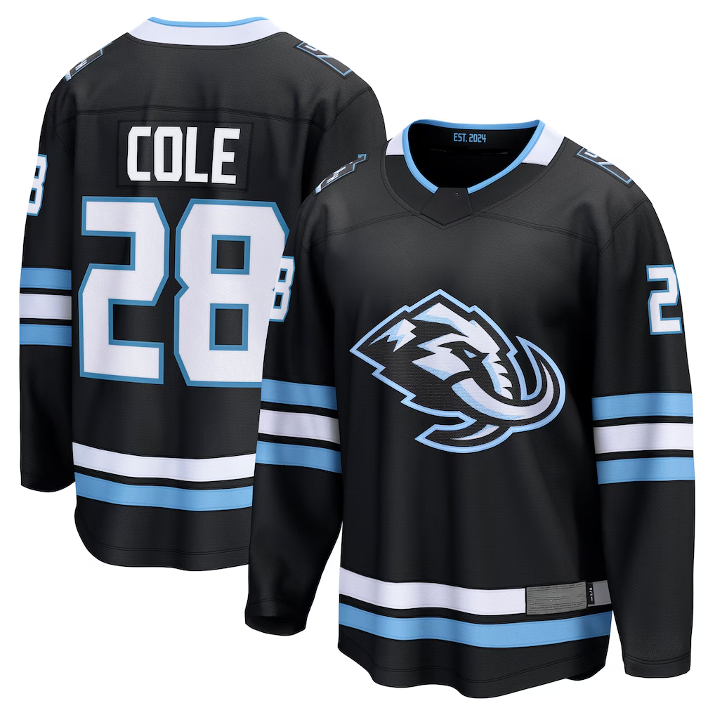 STECN U.Mammoth #28 Ian Cole Black Home Breakaway Player Jerseys