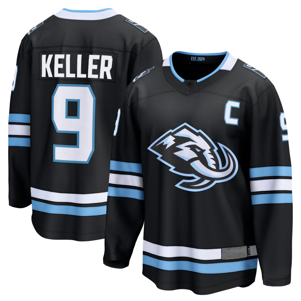 STECN U.Mammoth #9 Clayton Keller Black Home Breakaway Jerseys