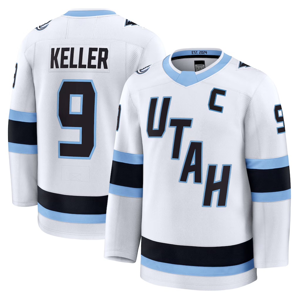 STECN U.Mammoth #9 Clayton Keller White Away Premium Player Jerseys