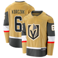 STECN V.Golden Knights #6 Kaedan Korczak Gold Home Breakaway Jerseys
