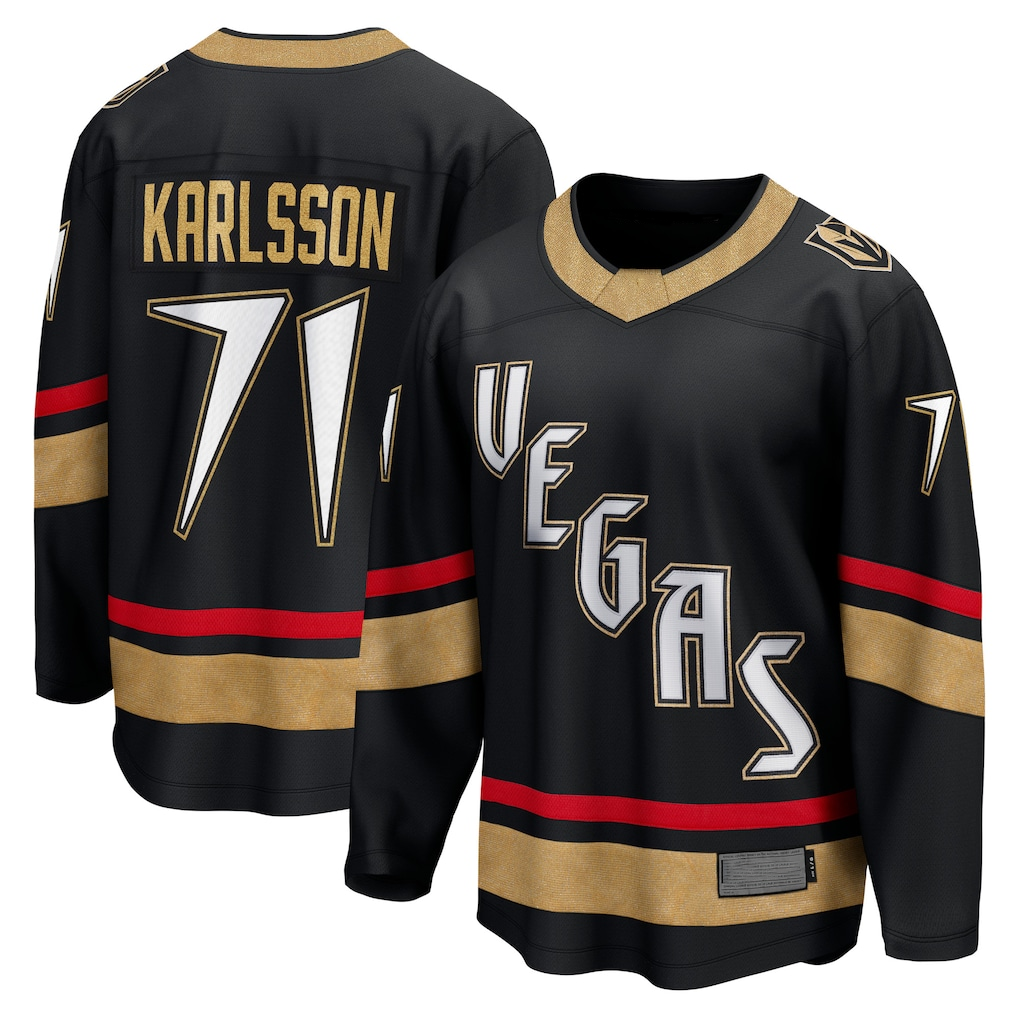 STECN V.Golden Knights #71 William Karlsson Black Special Edition 2.0 Breakaway Player Jerseys