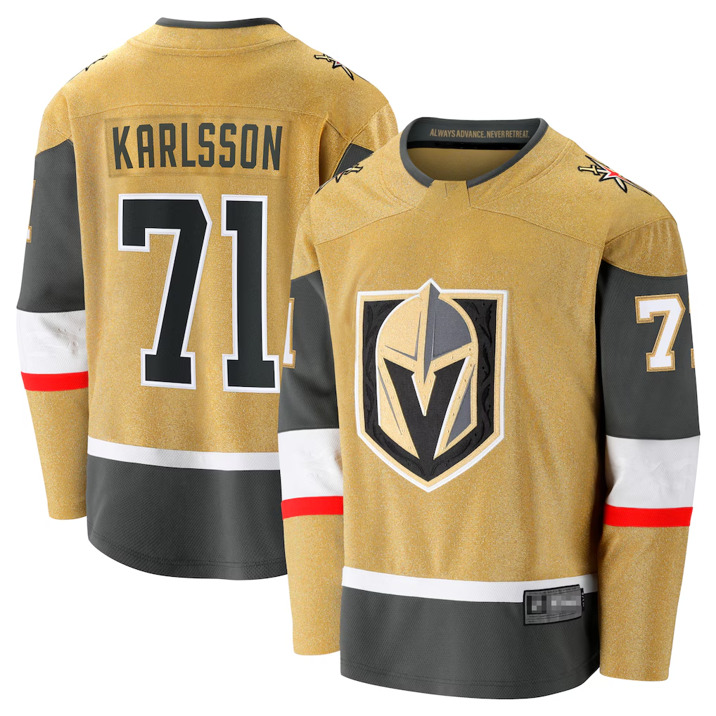 STECN V.Golden Knights #71 William Karlsson Gold Home Breakaway Jerseys