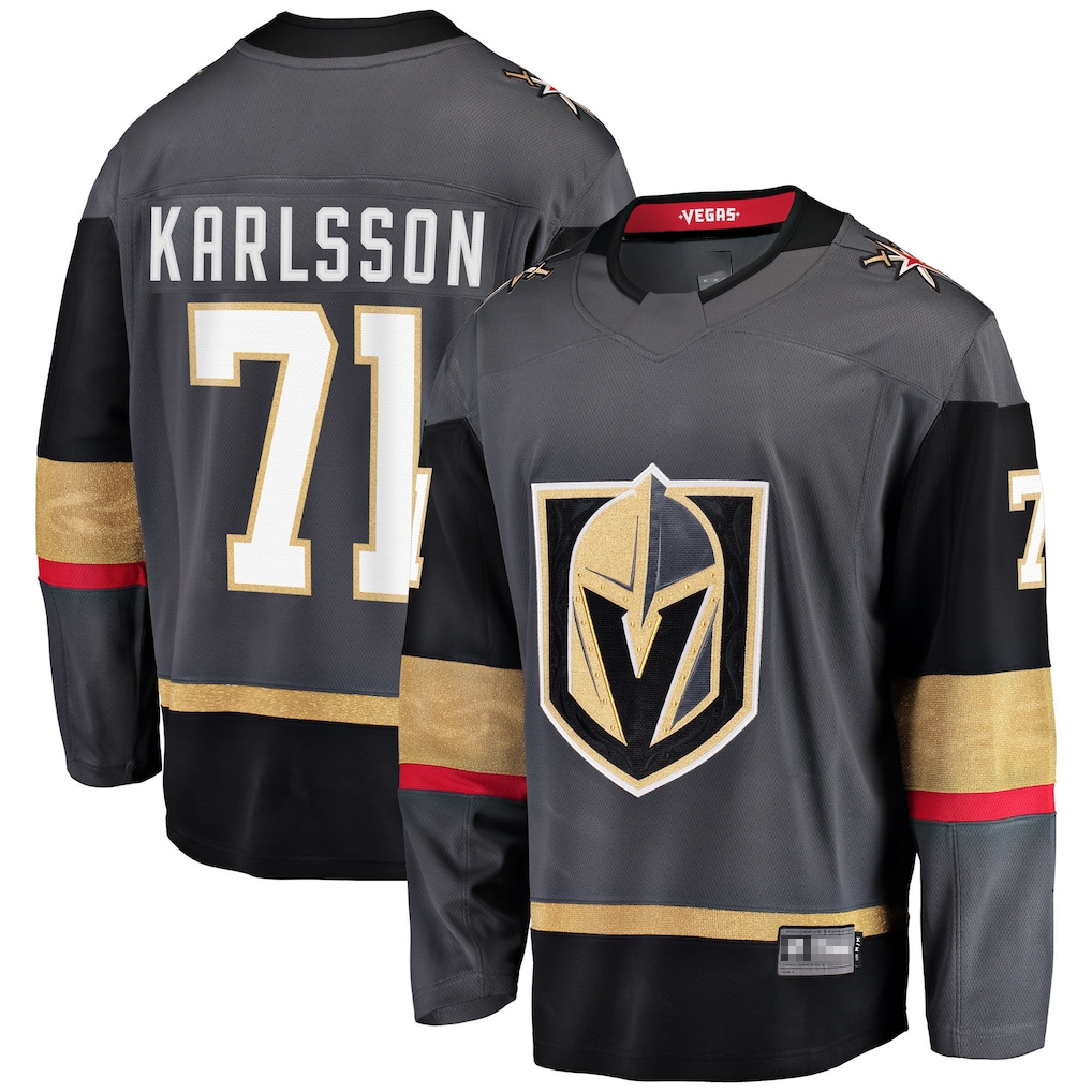 STECN V.Golden Knights #71 William Karlsson Gray Breakaway Jerseys