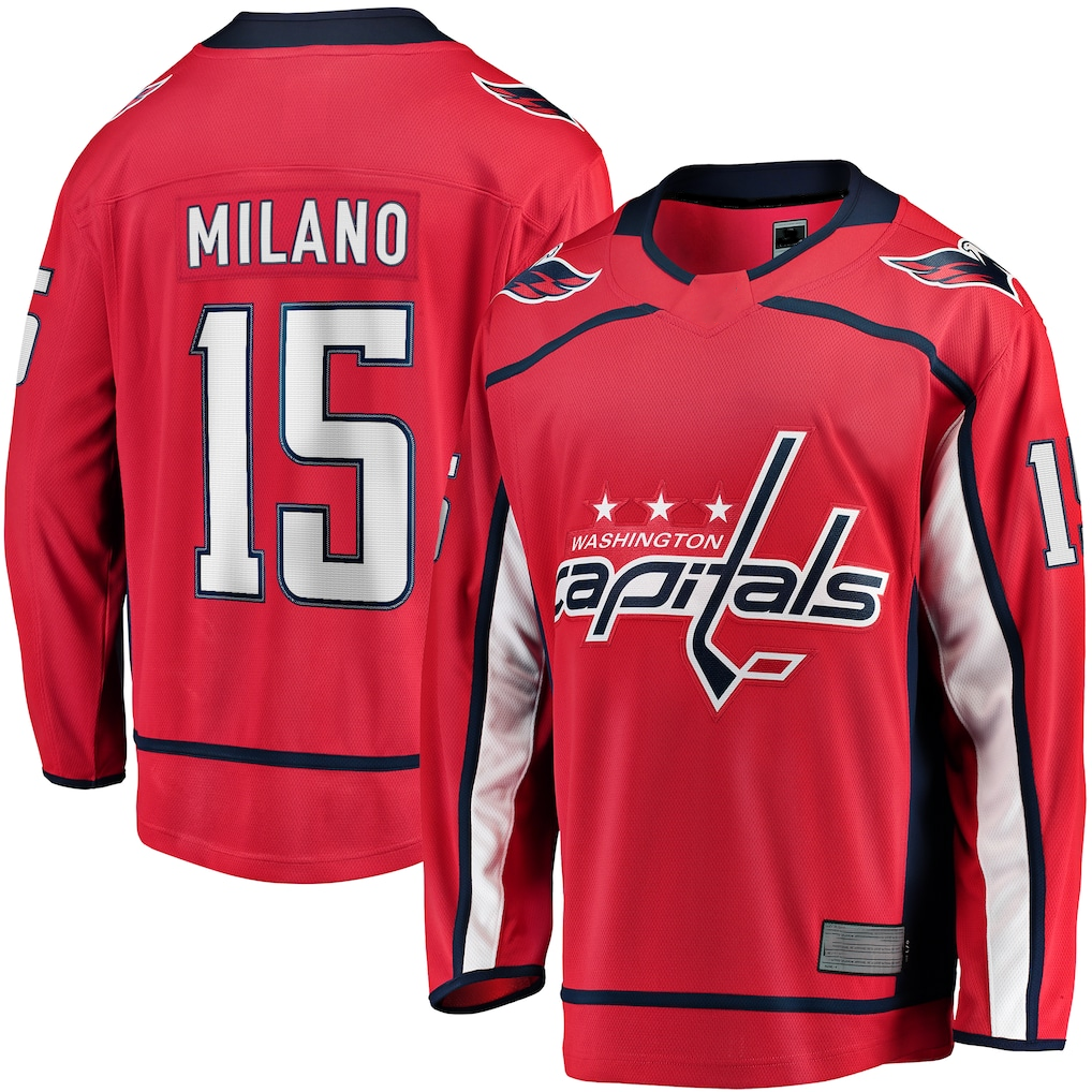 STECN W.Capitals #15 Sonny Milano Red Home Breakaway Jerseys