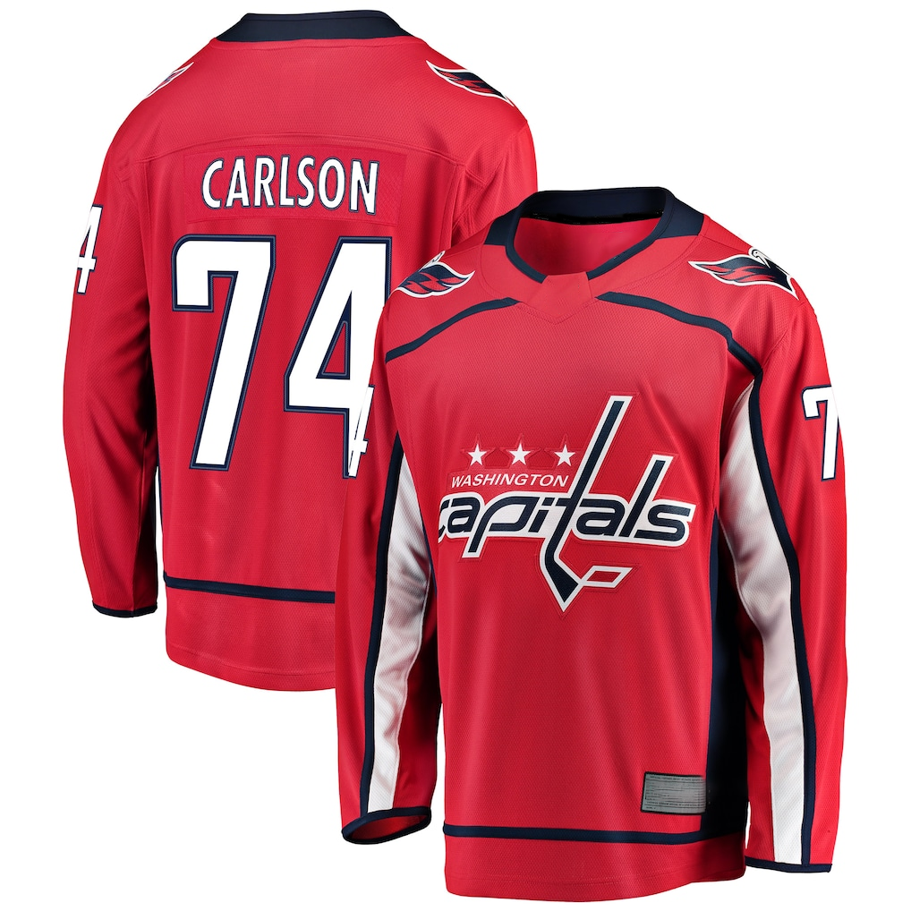 STECN W.Capitals #74 John Carlson Red Home Breakaway Player Jerseys