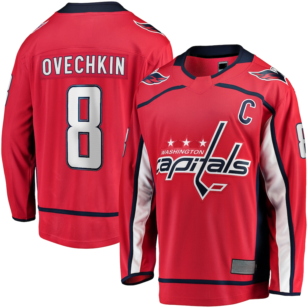 STECN W.Capitals #8 Alexander Ovechkin Red Captain Patch Home Breakaway Jerseys