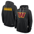 STECN W.Commanders Gray LOGO Performance Pullover Hoodies Game Blank Player Stitched Jerseys