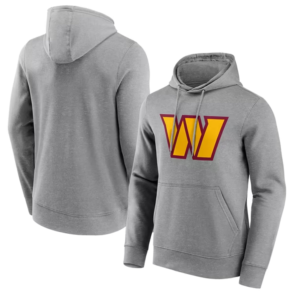 STECN W.Commanders Gray LOGO Pullover Hoodies Game Blank Player Stitched Jerseys