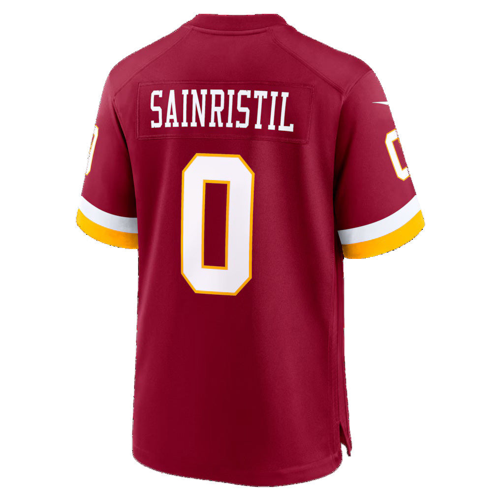 STECN W.Commanders #0 Mike Sainristil Burgundy Game Stitched Jersey