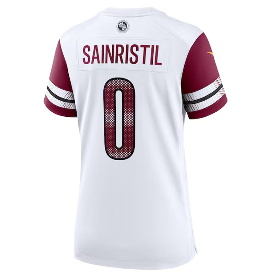 STECN W.Commanders #0 Mike Sainristil Player White Home Game Stitched Jerseys