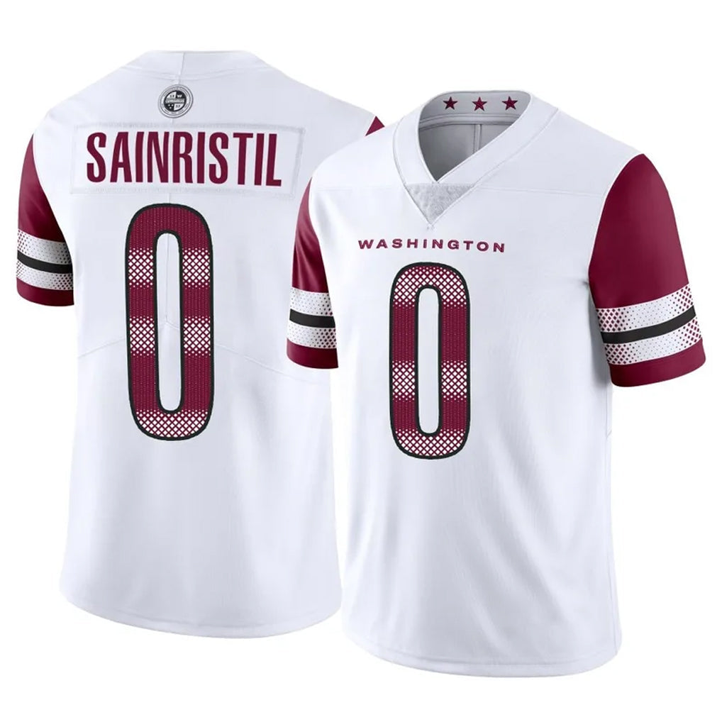 STECN W.Commanders #0 Mike Sainristil Player White Limited Vapor Home Game Stitched Jerseys