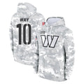 STECN W.Commanders #10 Tress Way Player Arctic Camo Limited Salute to Service Pullover Hoodies Game Stitched Jerseys