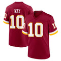 STECN W.Commanders #10 Tress Way Player Burgundy Game Home Stitched Jerseys
