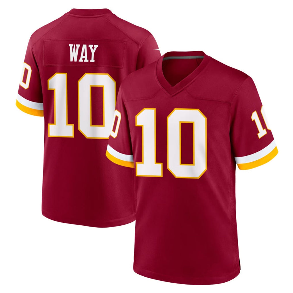 STECN W.Commanders #10 Tress Way Player Burgundy Game Home Stitched Jerseys