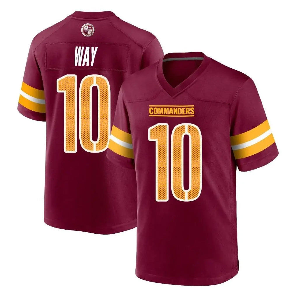 STECN W.Commanders #10 Tress Way Player Burgundy Home Game Stitched Jerseys