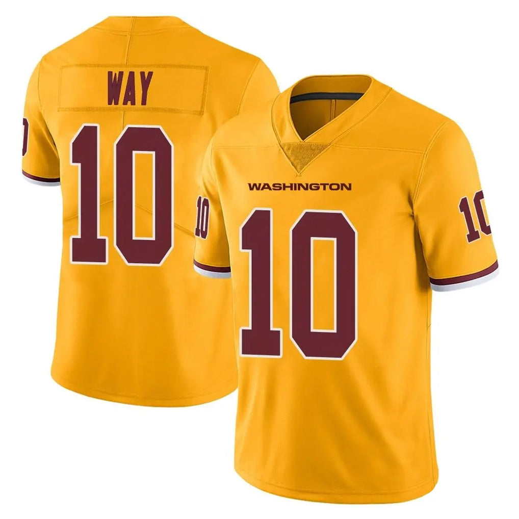 STECN W.Commanders #10 Tress Way Player Gold Limited Color Rush Home Game Stitched Jerseys
