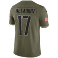 STECN W.Commanders #17 Terry McLaurin Player Olive Salute To Service Limited Stitched Jerseys