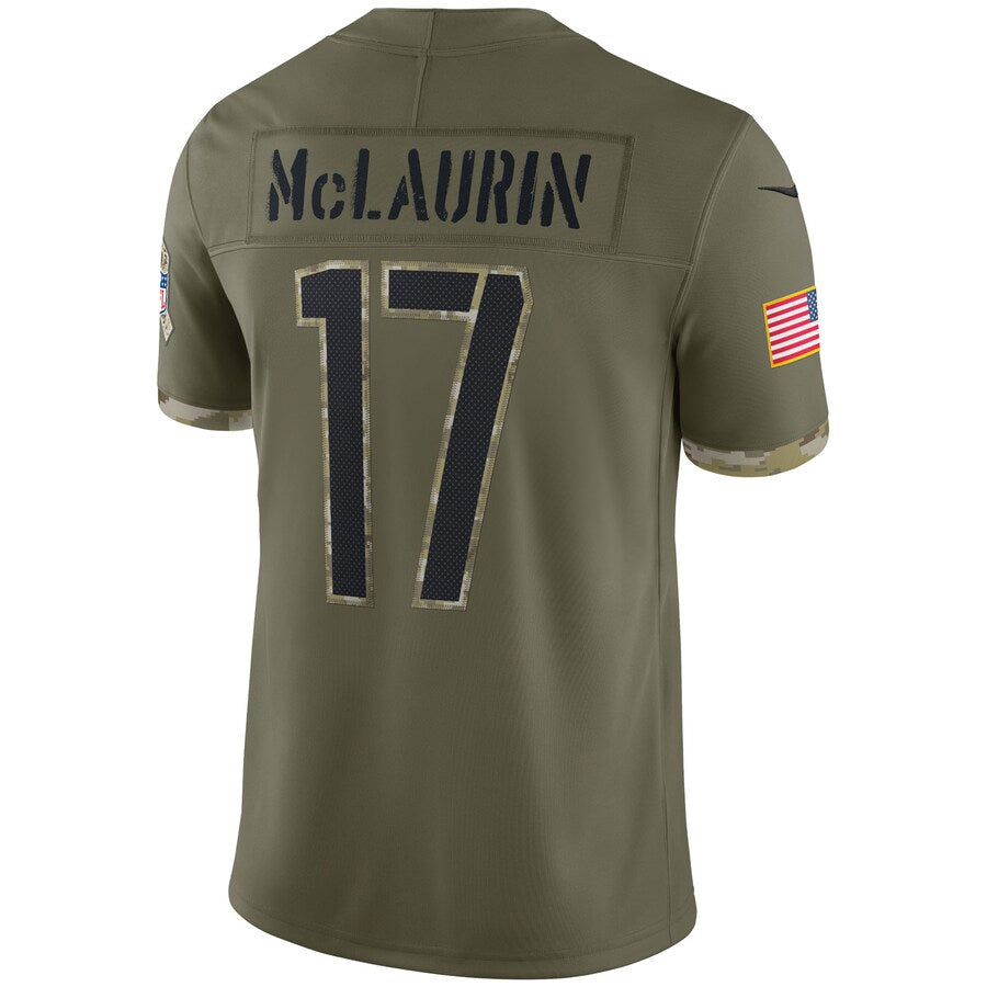 STECN W.Commanders #17 Terry McLaurin Player Olive Salute To Service Limited Stitched Jerseys