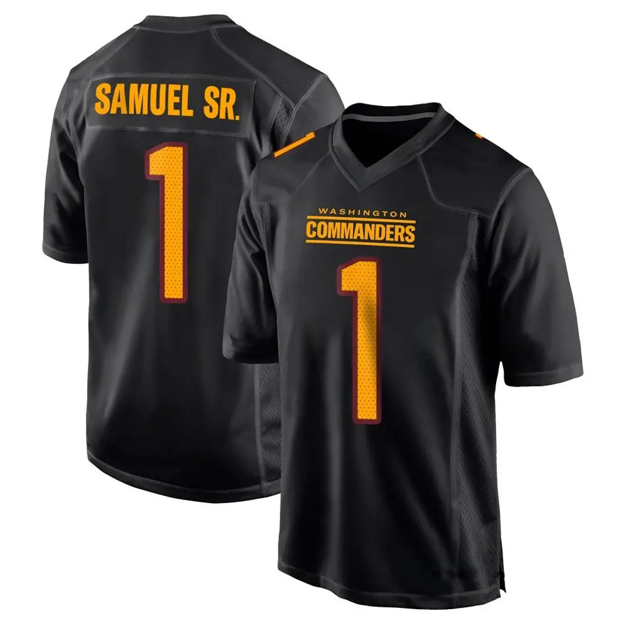 STECN W.Commanders #1 Deebo Samuel Sr Player Black Fashion Game Football Jerseys