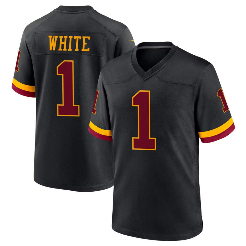 STECN W.Commanders #1 Rachaad White Player Black Limited Home Game Stitched Jerseys