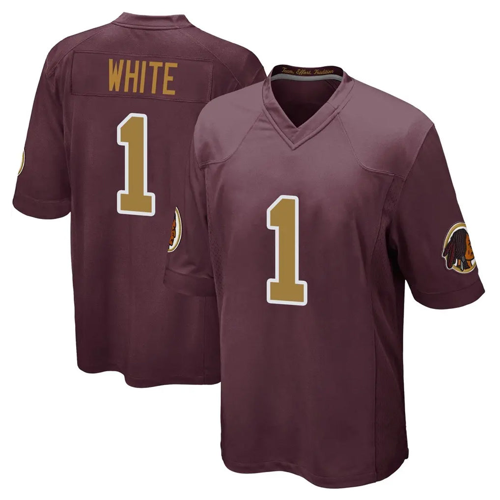 STECN W.Commanders #1 Rachaad White Player Burgundy Alternate Home Game Stitched Jerseys