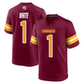 STECN W.Commanders #1 Rachaad White Player Burgundy Home Game Stitched Jerseys