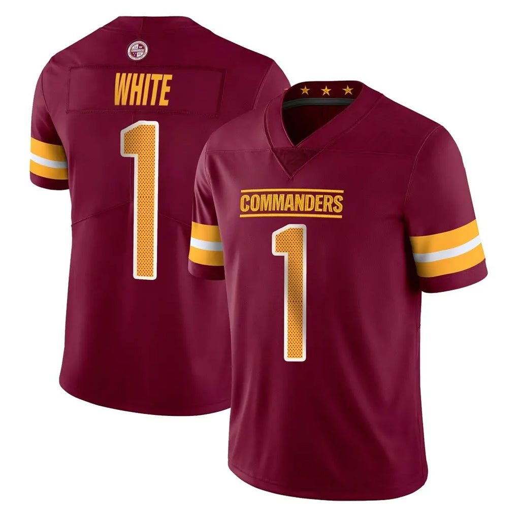 STECN W.Commanders #1 Rachaad White Player Burgundy Limited Vapor Home Game Stitched Jerseys