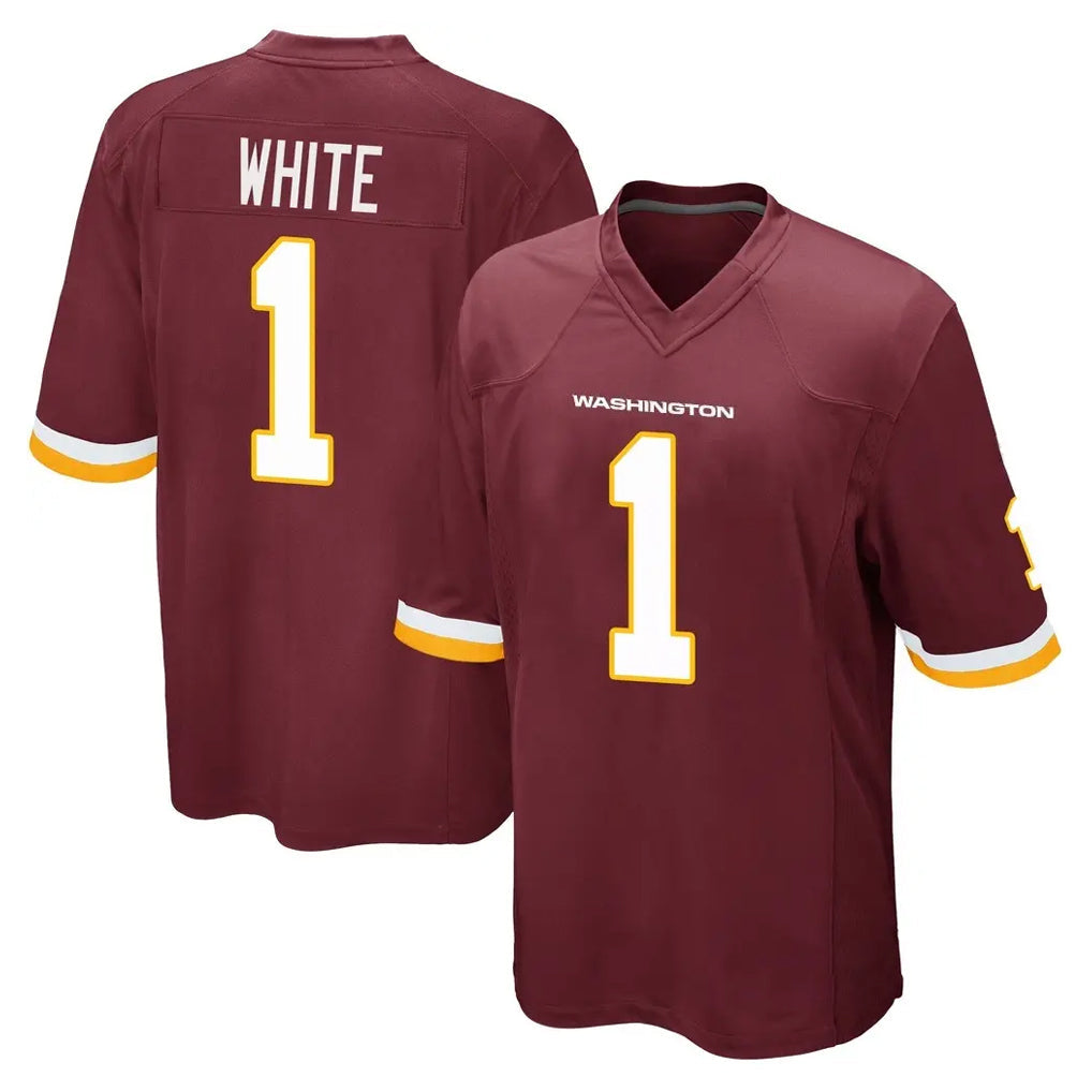 STECN W.Commanders #1 Rachaad White Player Burgundy Team Color Home Game Stitched Jerseys