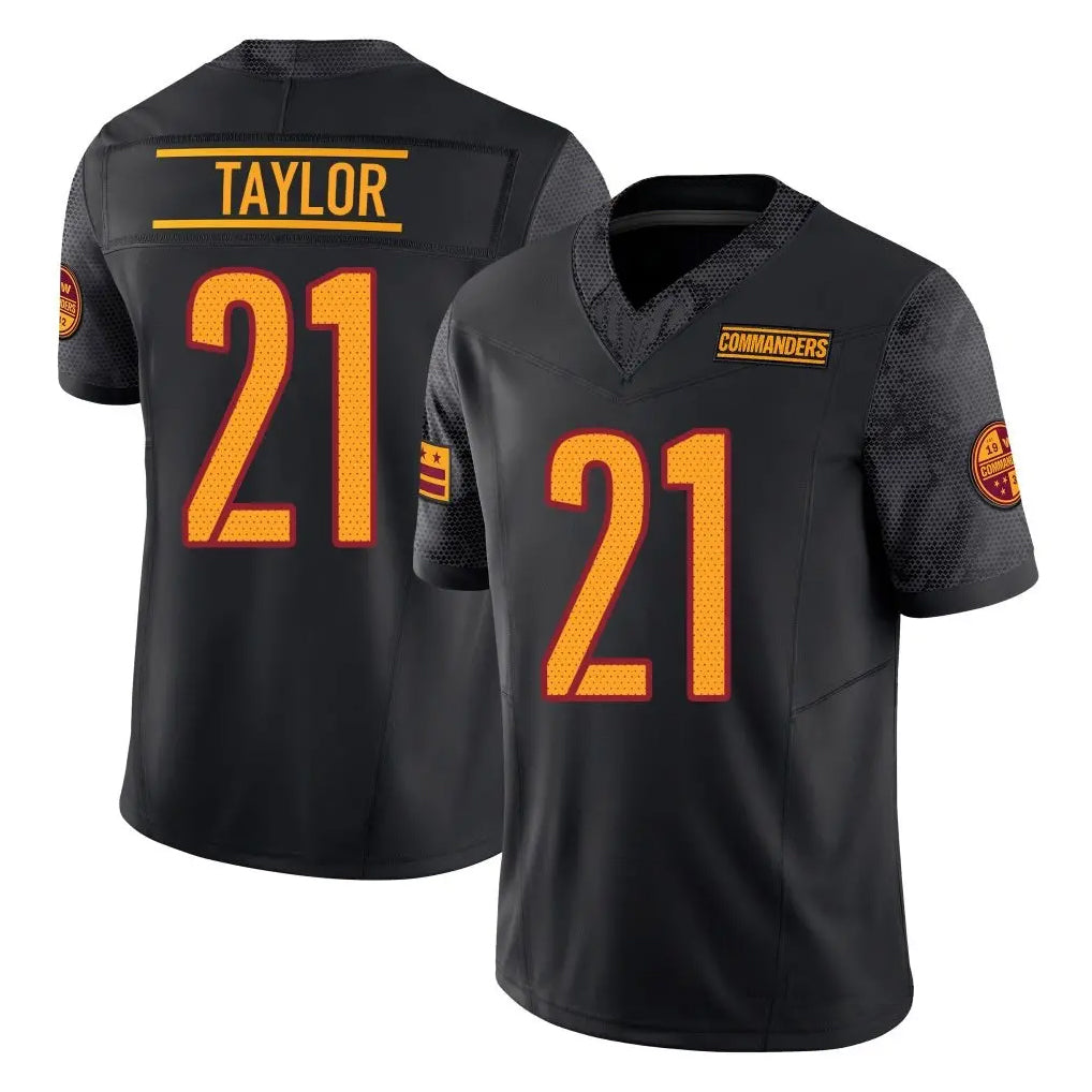 STECN W.Commanders #21 Sean Taylor Player Black Vapor F.U.S.E. Limited Stitched Jerseys