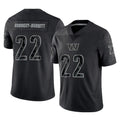 STECN W.Commanders #22 Jacory Croskey-Merritt Player Black Limited Reflective Home Game Stitched Jerseys