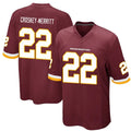 STECN W.Commanders #22 Jacory Croskey-Merritt Player Burgundy Game Stitched Jerseys