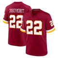 STECN W.Commanders #22 Jacory Croskey-Merritt Player Burgundy Game Home Stitched Jerseys