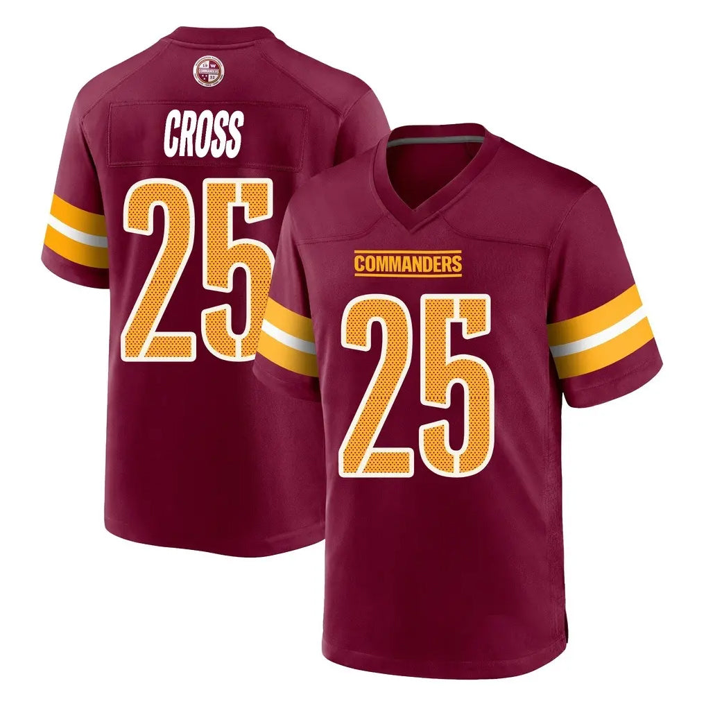 STECN W.Commanders #25 Nick Cross Player Burgundy Home Game Stitched Jerseys