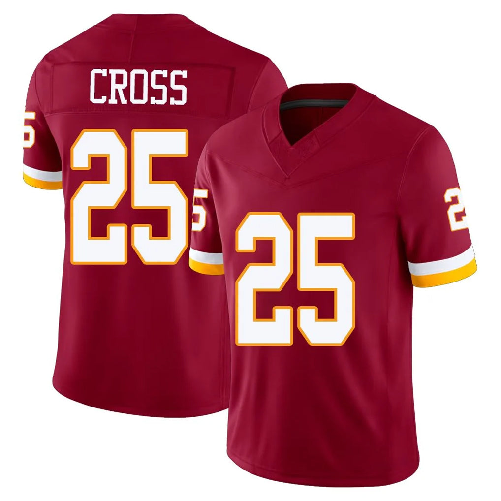 STECN W.Commanders #25 Nick Cross Player Burgundy Limited Team Vapor F.U.S.E. Home Game Stitched Jerseys