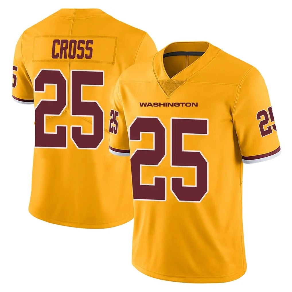 STECN W.Commanders #25 Nick Cross Player Gold Limited Color Rush Home Game Stitched Jerseys