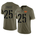 STECN W.Commanders #25 Nick Cross Player Olive Salute To Service Limited Home Game Stitched Jerseys