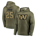 STECN W.Commanders #25 Nick Cross Player Olive Salute to Service Pullover Hoodie Limited Home Game Stitched Jerseys