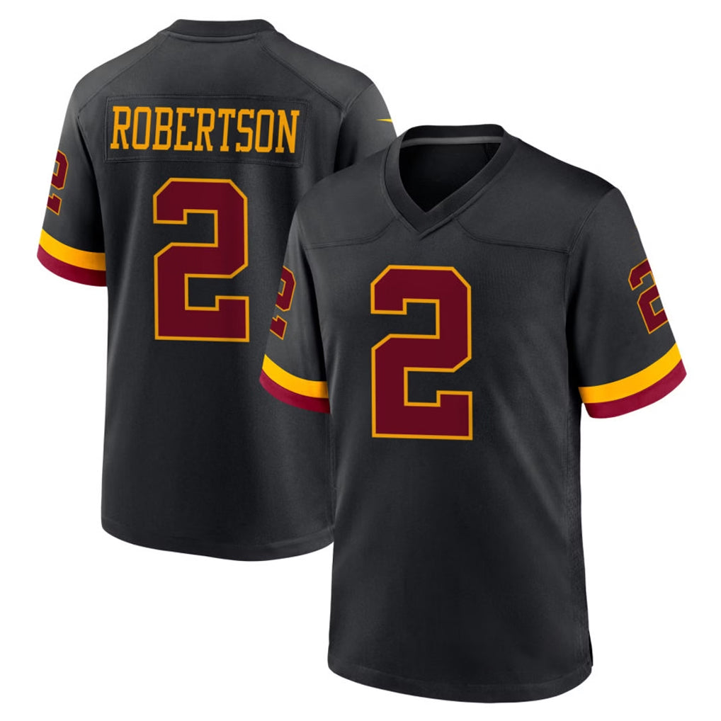 STECN W.Commanders #2 Amik Robertson Player Black Limited Home Game Stitched Jerseys