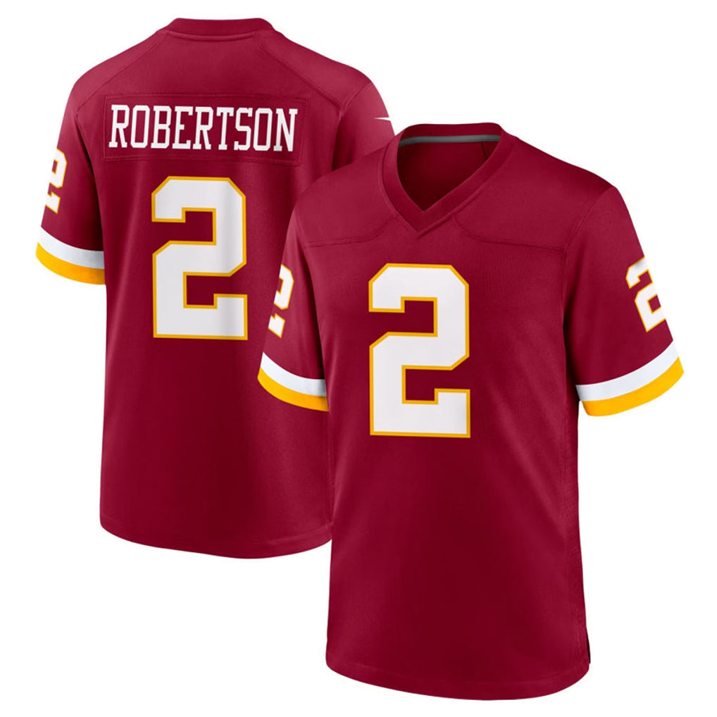 STECN W.Commanders #2 Amik Robertson Player Burgundy Game Home Stitched Jerseys