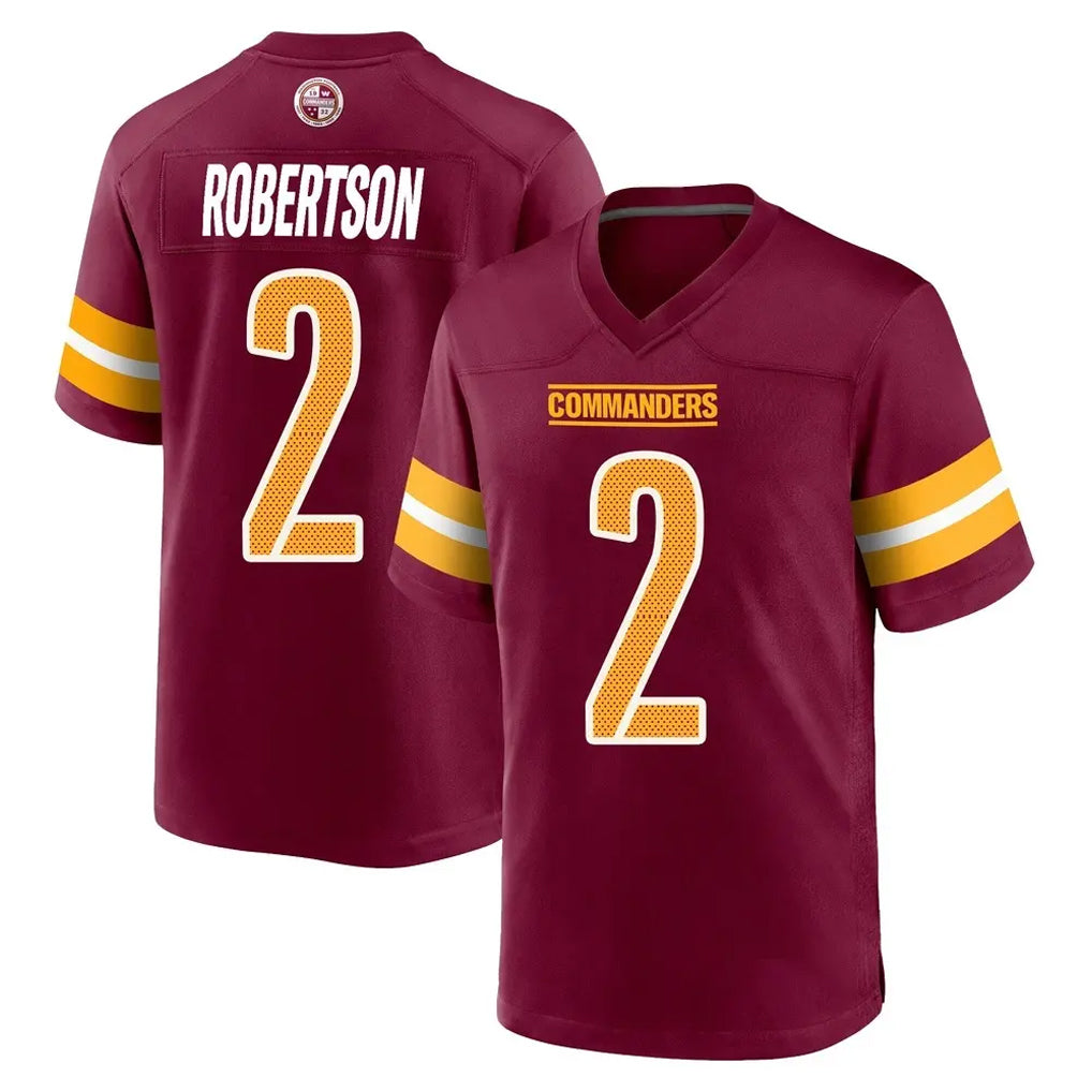 STECN W.Commanders #2 Amik Robertson Player Burgundy Home Game Stitched Jerseys