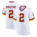 STECN W.Commanders #2 Amik Robertson Player White Home Game Stitched Jerseys
