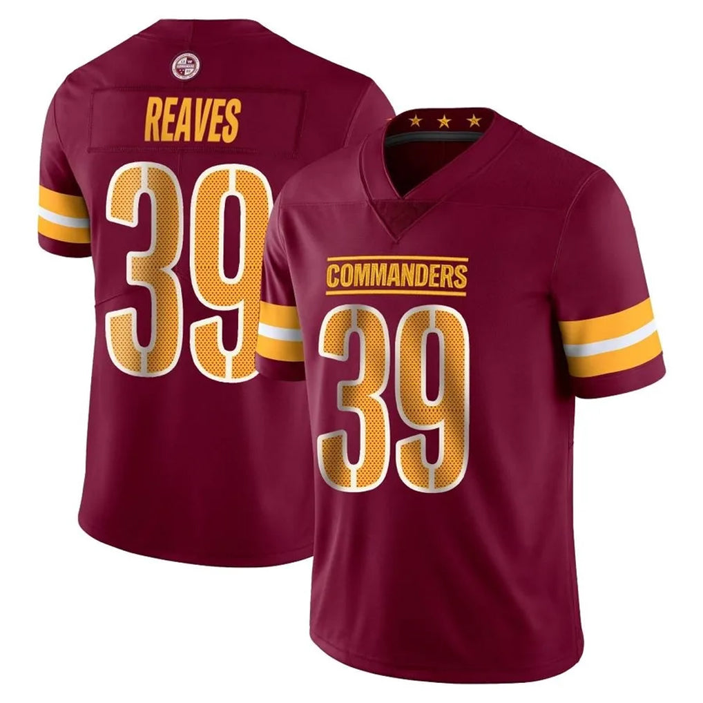 STECN W.Commanders #39 Jeremy Reaves Player Burgundy Limited Vapor Home Game Stitched Jerseys